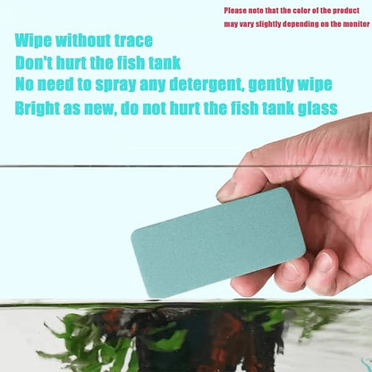 3 Pack Fish Tank Cleaning Tools, Aquarium Double Sided Sponge Brush, Glass Aquarium Scrubber Sponge - Dual Sided Surface Buildew Remover for Fish Tank (3.27"x1.57"x0.51") Non-Scratch EVA Pad