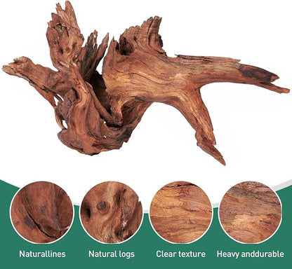 WDEFUN Natural Extral Large Driftwood for Aquarium Decor, 2-Piece 14''-18'' Driftwood for Decorations on Fish Tank, Reptiles Bearded Dragon Accessories or Air Plants