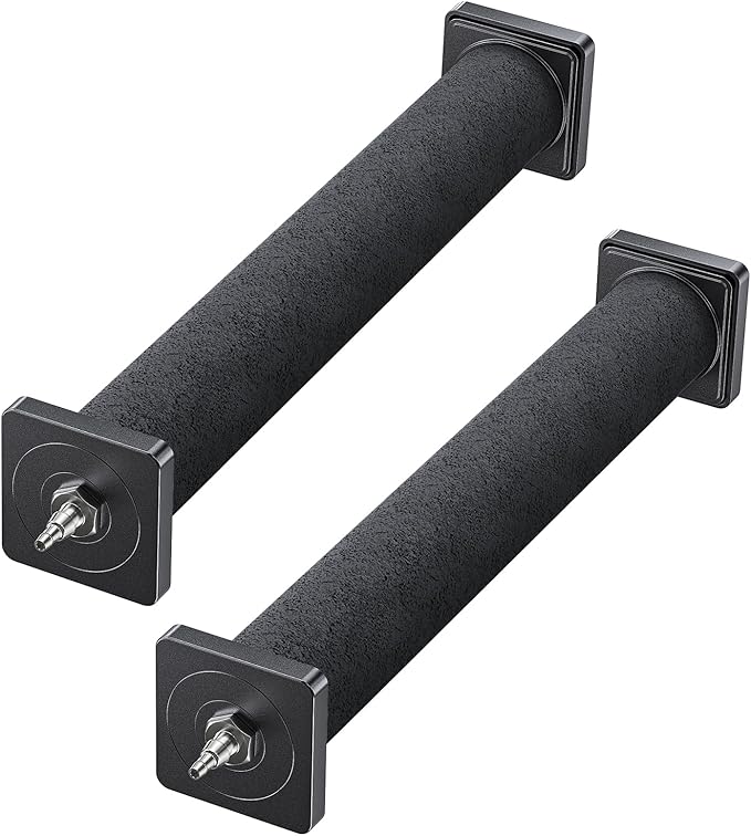 Pawfly Aquarium Air Stone 12 Inch Fish Tank Air Stone Bubbler Cylindrical Bubble Release Tool Oxygen Diffuser for Large Fish Tank Air Pump Outdoor Garden Pond and DWC System, 2 Pack
