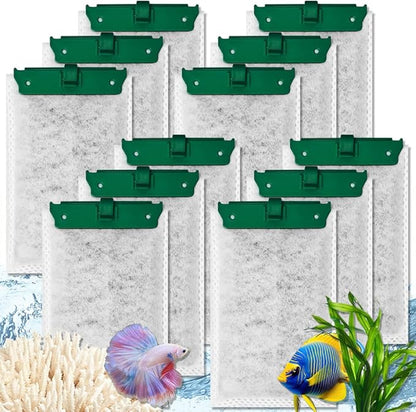 Medium Aquarium Filter Cartridges Compatible with Tetra Whisper Bio-Bag Filters, Fish Turtle Tank Assembled Filters for Tetra Whisper Power Filter 10i IQ10 PF10 & ReptoFilter (MEDIUM-12 Pack)