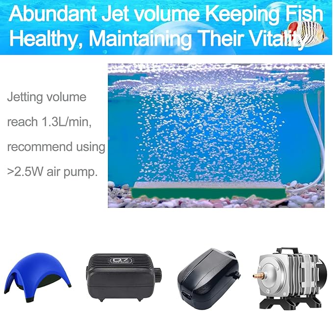 5 PCS Aquarium Air Stone Kit 4 Inch Mini Bubble Bar Square Oxygen Diffuser Release Mineral Airstones for Pumps for Your Fish Tank Oxygenation Needs