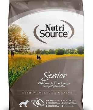 NutriSource Dry Dog Food for Seniors, Chicken and Rice, 26LB