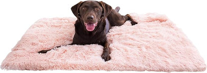 Best Friends by Sheri Calming Shag Dog Blanket – Ultra Soft Faux Fur Pet Throw, Anxiety-Relief, Lightweight Warm Bed Cover for Dogs and Cats, Machine Washable, Candy Pink, 40" x 50"