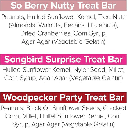 Blue Seal Suet Treat Bars for Wild Birds - No Mess Suet Feed, Food for Woodpeckers, Cardinals, Siskins, Sparrows & More - 8 oz Suet Feeder, Bird Seed Cakes (Variety Pack of 6)