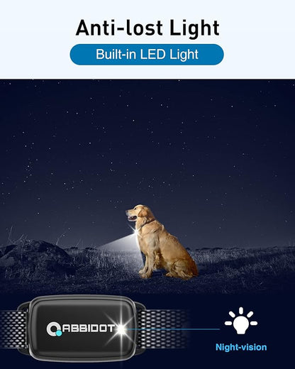 ABBIDOT Dog Shock Collar, 3300 FT Dog Training Collar with Remote, IPX7 Waterproof with 4 Training Modes, Rechargeable E-Collar for Small Medium Large Dogs (5-120 lbs)