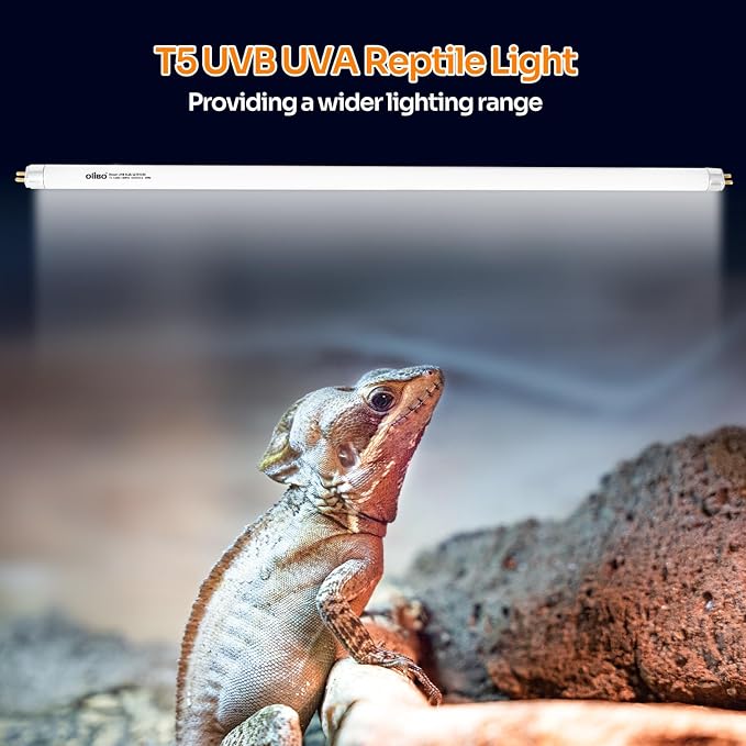 Oiibo T5 HO 10.0 UVB Lamp Bulb 34" L 39 Watts, Reptile UVB Lamp Tube for Bearded Dragon