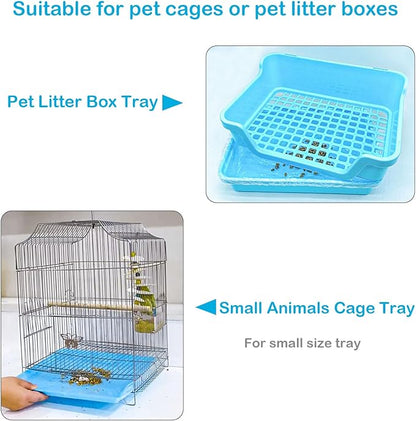 Disposable Small Animal Cage Liners, 50 PCS Rabbit litter box Liners Pet Tray Film Liner Small Animal Litter Pan Bags Pet Toilet film Cover for Bunny Bird Chinchilla Hedgehog Hamster Ferret (23 in)