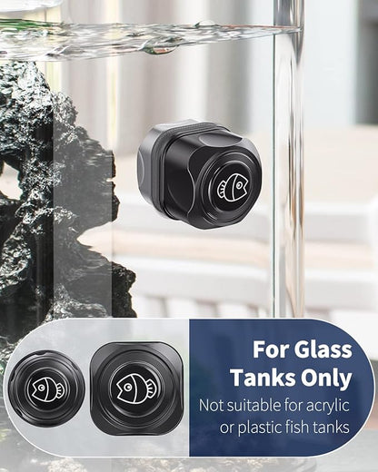 Pawfly Aquarium Magnetic Brush for Glass Fish Tanks 1.5 & 1.8 Inch Stain Scrubber Pads Cleaning Tool for 10-30 Gallon Fresh & Marine Aquariums, 2 Pack