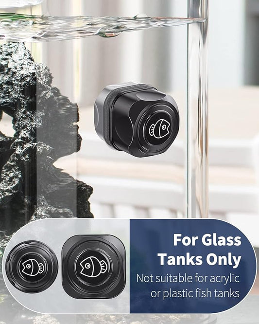 Pawfly Aquarium Magnetic Brush for Glass Fish Tanks 1.5 & 1.8 Inch Stain Scrubber Pads Cleaning Tool for 10-30 Gallon Fresh & Marine Aquariums, 2 Pack