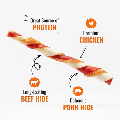 Good 'N' Fun Triple Flavor Twist Chews For Dogs, 22-Count