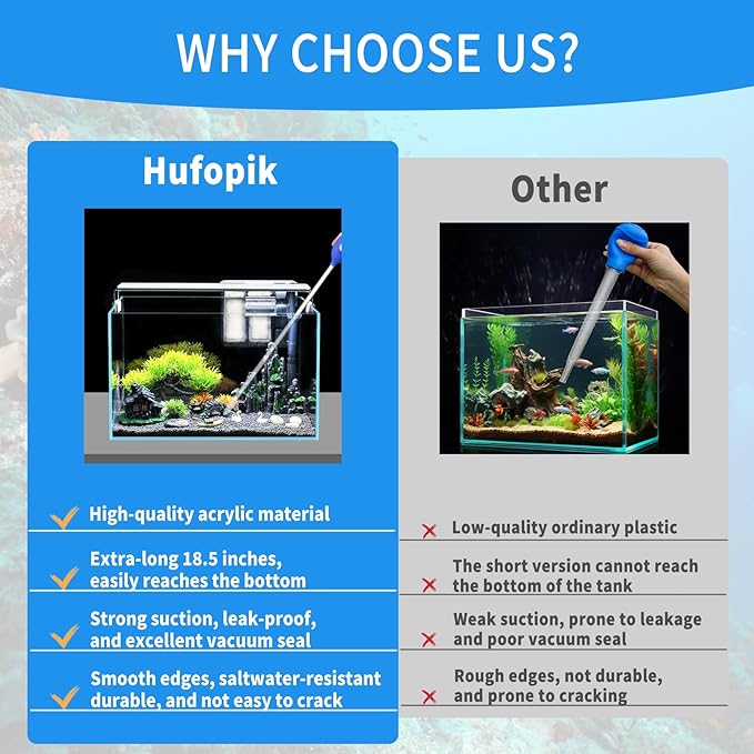 18.5 in Long Pipette for Fish Tank Coral Food Feeder Long Syringe Aquarium Coral Feeding Tube for Marine Fish Reef Aquatic Plant Spider Snake Lizard