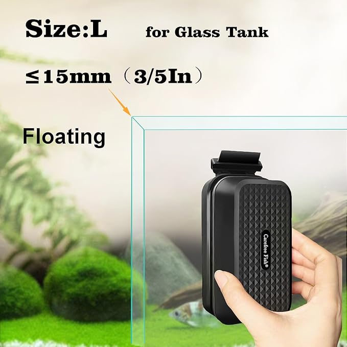Carefree Fish Aquarium Super Strong Magnetic Cleaner for Glass Fish Tank Magnet Brush Algae Scrapers Floating