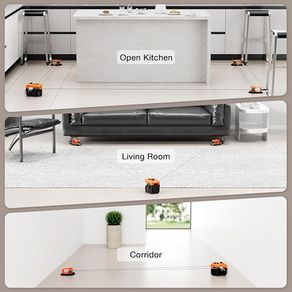 Pet Deluxe Interactive Cat Toys for Indoor Cats, Cat Treadmill Auto/Remote Control DIY Cat Mouse Hunting Toys, Keep Bored Kitten Dog Entertained to Chase, Feather Toy to Exercise Wheel-Orange