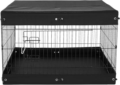 VEVOR Dog Playpen, 4 Pcs 24 x 36 in Panels Foldable Metal Pet Exercise Pen, Dog Fence Indoor and Outdoor Pen with Door, Top Cover, and Bottom Pad, Pet Playpen for Dogs, Cats and Other Small Animals
