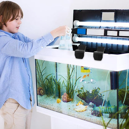 Balacoo 8 Pack Aquarium Lid Clips: Plastic Terrarium Lock, Reptile Terrarium Clips - Turtle Tanks Lock Buckle for Living Box, Fish Tank Cover - 1.96 × 1.18 inch