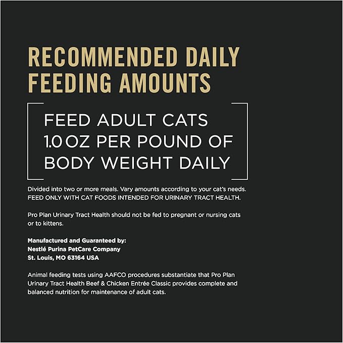 Purina Pro Plan Urinary Tract Health Beef and Chicken Entree Classic Cat Food - (Pack of 24) 3 oz. Pull-Top Cans