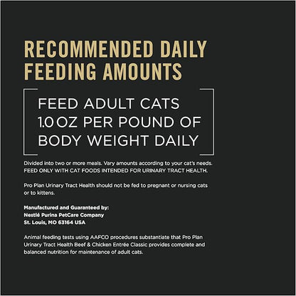 Purina Pro Plan Urinary Tract Health Beef and Chicken Entree Classic Cat Food - (Pack of 24) 3 oz. Pull-Top Cans