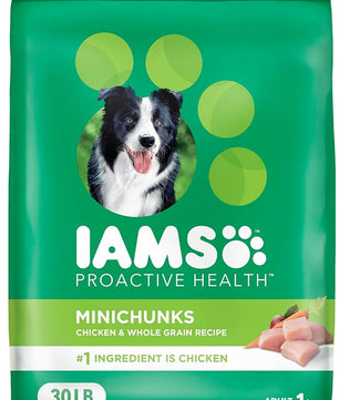 IAMS Proactive Health Minichunks Adult Dry Dog Food with Real Chicken, 30 lb. Bag