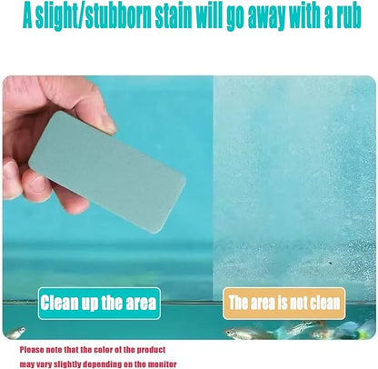 3 Pack Fish Tank Cleaning Tools, Aquarium Double Sided Sponge Brush, Glass Aquarium Scrubber Sponge - Dual Sided Surface Buildew Remover for Fish Tank (3.27"x1.57"x0.51") Non-Scratch EVA Pad