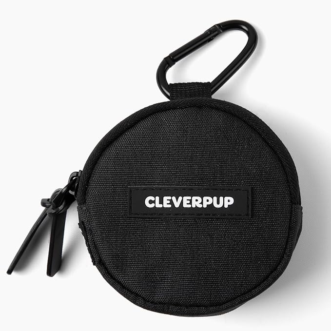 Snackpack Double Insulated Dog Treat Pouch - Holds 1.5 Cups - Dog Training and Walks Snack Bag, Two Pockets for Dry or Wet Treats, Attaches to Leash, Belt, or Bag - Graphite