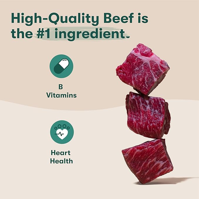 Jinx Premium Wet Dog Food Cans - Beef Pate - Grain-Free Canned Dog Food Pate & Topper with Real Ingredients & No Fillers - All Life Stages, Breeds & Sizes - 12-Pack, 13 Oz