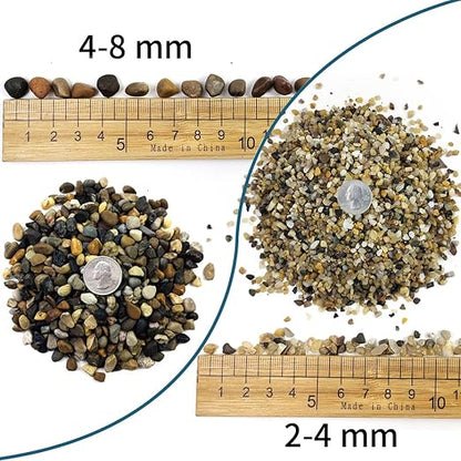 10LB Coarse Sand,Colored Rocks Pebbles, Quartz Sand for Cactus Bonsai, Succulent Plant Bonsai Paving, Vase Filling Decoration, Natural Sand for Fish Tank Decoration Paving(2-4mm)