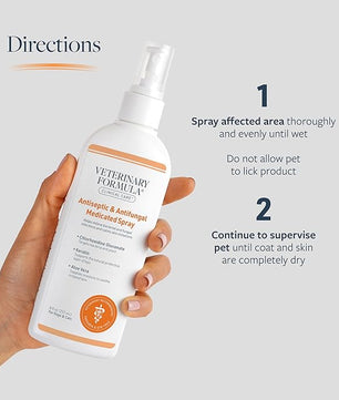 Veterinary Formula Clinical Care Antiseptic and Antifungal Medicated Spray for Dogs & Cats, 8 Fl Oz (1 Pack)