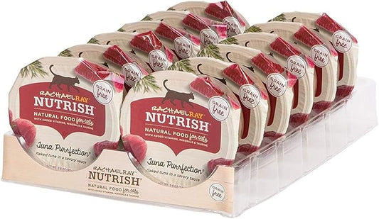 Nutrish Rachael Ray Natural Wet Cat Food, Tuna Purrfection Recipe, 2.8 Ounce Cup (Pack of 12), Grain Free