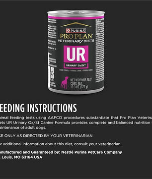 Purina Pro Plan Veterinary Diets UR Urinary Ox/St Canine Formula Wet Dog Food - (Pack of 12) 13.3 oz. Cans