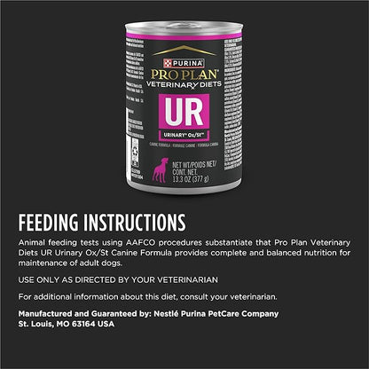 Purina Pro Plan Veterinary Diets UR Urinary Ox/St Canine Formula Wet Dog Food - (Pack of 12) 13.3 oz. Cans