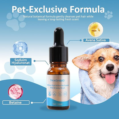 3 in 1 Pet Steam Brush for Dogs & Cats – Self Cleaning, Hair Removal Comb Steam for Shedding & Dematting for Long & Short Haired Pets,Includes Pet Essence