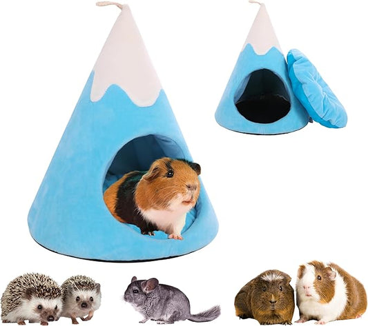 Guinea Pig Fleece Tunnel House – Soft Cozy Cone Hideout Bed for Guinea Pigs, Chinchillas, Rats, Hedgehogs – Small Animal House by The Kozko Hut