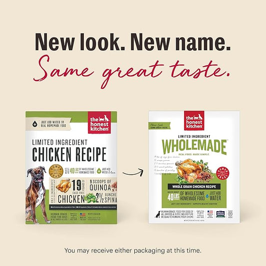 The Honest Kitchen Wholemade™ Limited Ingredient Chicken Dog Food, 10 lb Box