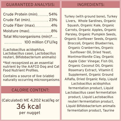 Primal Freeze Dried Raw Dog Food Nuggets, Turkey & Sardine, Complete & Balanced Meal, Also Use as Topper or Treat, Premium, Healthy, Grain Free, High Protein Raw Dog Food, 14 oz (Pack of 2)