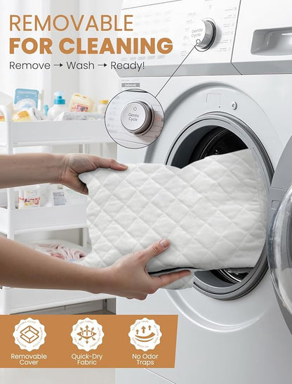 (Up to 35lbs Small/Medium Dog Car Seat Booster Dog Seat for Car Portable with Adjustable Seatbelts Puppy Travel Carrier for SUV,Truck, with Memory Foam Cushion(White)