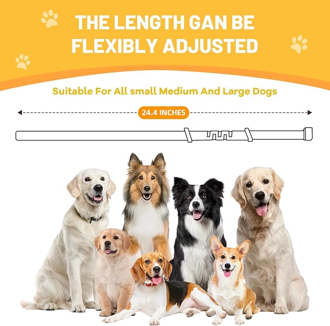Calming Collar for Dogs 4-Packs,Dog Calming Collar,Pheromone Collar for Dogs,Relief Anxiety Stress Separation,Lasts 60 Days,25 Inches Size Flexible Adjustable,for All Small Medium and Large Dog Grey