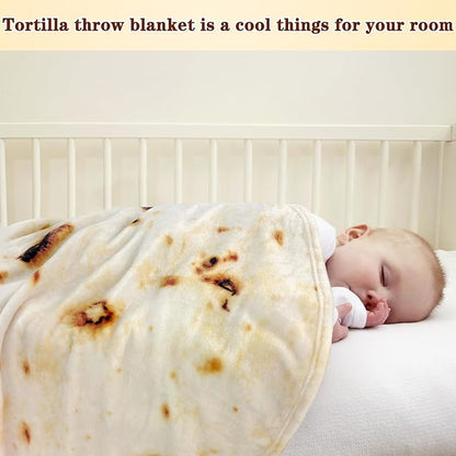 mermaker Burritos Tortilla Swaddle Blanket Baby for Toddler Newborn, 285 GSM Soft Flannel Taco Wrap Blanket Funny Gifts for Baby Shower Boys Girls, 36 inch