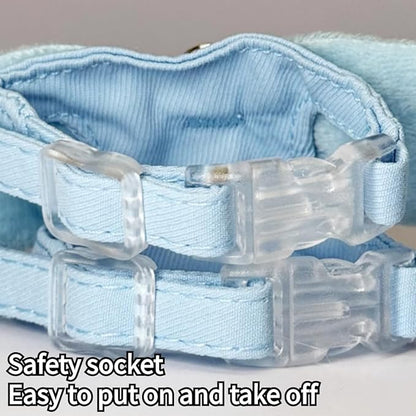 Ferret Harness and Leash with Adjustable Buckle for Small Pets, Soft Breathable Pure Cotton Cloth Walking Vest with Angel Wings for Guinea Pig, Hamster, Baby Rabbit Kitten (Pink)