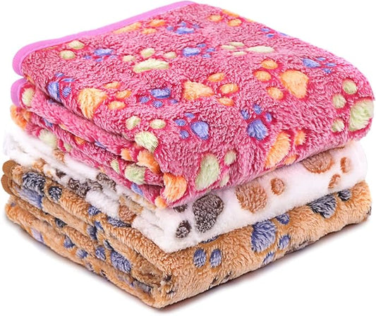 3 Pcs Washable Guinea Pig Blankets Absorbent Small Animal Fleece Bedding Cage Liners Reusable Pet Pee Pad Sleep Mat Pad Cover for Hamster Ferret Rabbit Chinchilla Hedgehog (Multi, Muitisize)