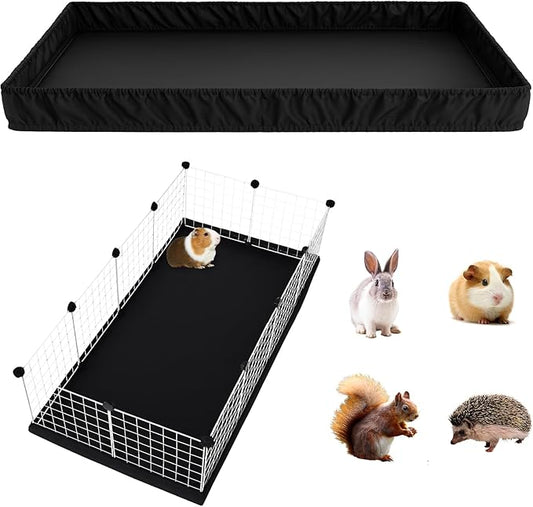PJYuCien Guinea Pig Cage Liner, Waterproof Liner for C&C Guinea Pig Cage, Easy to Install, Suitable for Guinea Pigs, Rabbits, Totoro, Hedgehogs, Ferrets, Small Animals, Not Include Cage (24" X 48")