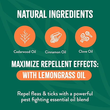 TropiClean Natural Maximum Strength Flea and Tick Spray for Dogs and Home, 32oz