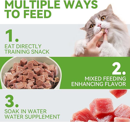 OPET Freeze Dried Cat & Dog Treats,Single Ingredient High Protein Grain Free Crunchy Cat Treats，Healthy Training Treats（Duck, 1.59 oz）