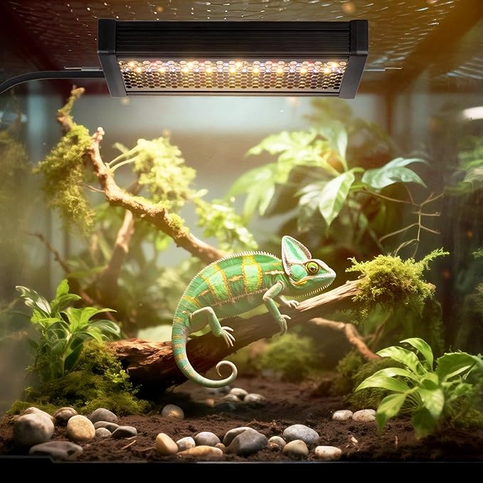 UVB Light for Reptiles,Dimmable Brightness LED Reptile UVB Lamp,Adjustable 6/10/12-Hour Cycles, 9W 5INCH Reptile UVB Light Bar for Bearded Dragon,Gecko,Turtle,Snake,Lizard