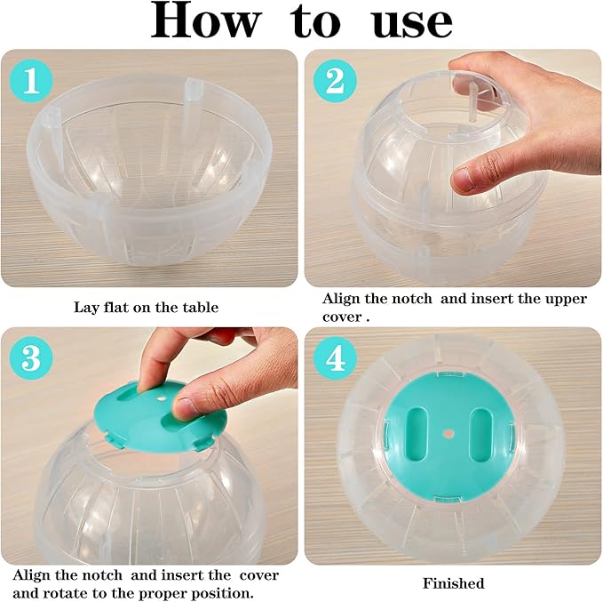 2 Pieces Hamster Exercise Ball, 5.7 Inch Guinea Pigs Running Ball Transparent Plastic Hamster Wheel for Dwarf Rabbits Small Pets to Reduce Boredom and Increase Activity