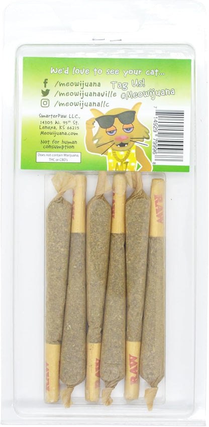 Meowijuana | King Size Catnip Joints | Organic | Dried Premium Ground Catnip | High Potency | Grown in North America | Feline and Cat Lover Approved