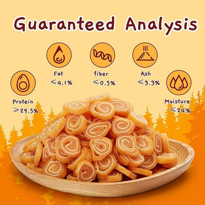 Jungle Calling Soft Chicken & Codfish Cat & Dog Treats, High Protein Pet Snacks for Small & Medium Dogs & Cats, Chewy Chicken Sushi Dog Training Treats, 10.6 oz