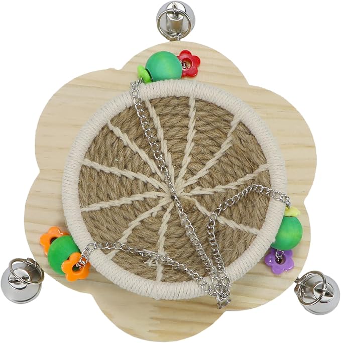 Wontee Bird Nest Parrot Breeding Nest Bed Bird Hanging Swing for Budgies Parakeets Conures Cockatiels Caique Senegal Parrot (Hemp Rope)