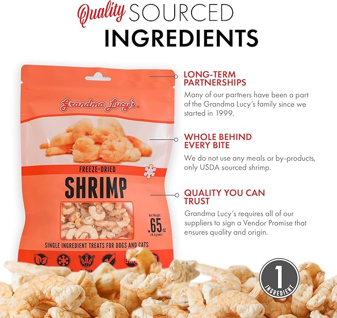 Grandma Lucy's Single Ingredient Shrimp Treats - 0.65oz