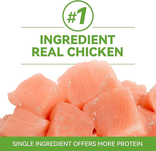 OPET Freeze Dried Cat Food, Chicken & Salmon Oil Recipe, Complete & Balanced Meal or Topper, Premium, Healthy, Grain Free, High Protein Raw Cat Freeze Dried Treats (10 oz, Chicken)