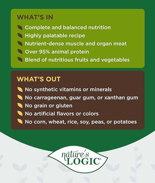 Nature's Logic Grain-Free Canned Dog Food - 95% Animal Proteins - 100% Natural Wet Dog Food Cans - No Common Allergens - All Life Stages - Ideal for Sensitive Dogs - Venison (13.2 oz, 12 pack)